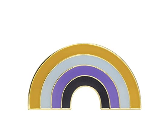 Patch Nation Nonbinary Regenbogen-Flagge LBGT Flagge Metall Pride Brosche Pin Badge