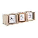 RICOO Estanteria Pared 70 x 18 x 18 cm Estante Flotante Roble marrón Sonoma WM017-ES Balda almacenaje