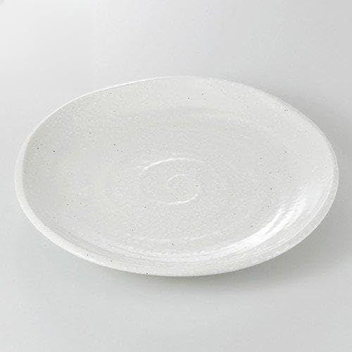 セトモノホンポ(Setomonohonpo) Set of 10 Swirl White 7-inch Shallow Plates (8.4 x 1.0 inches (21.3 x 2.5 cm), 14.5 oz (410 g), Japanese Plates, Restaurants, Restaurants, Commercial Use, Japanese Dishes
