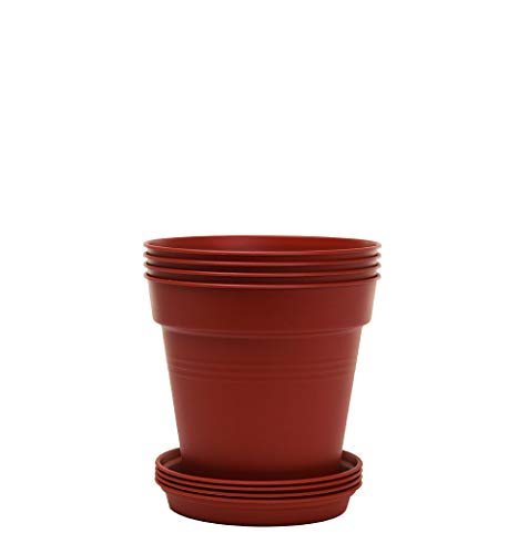 Mintra Home Garden Pots 4pk (Burgundy, 11cm Diameter (4.3in))