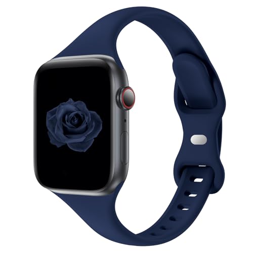 Thin Slim Band Compatible with Apple Watch 38mm 40mm 41mm 42mm 44mm 45mm 46mm 49mm, Replacement...