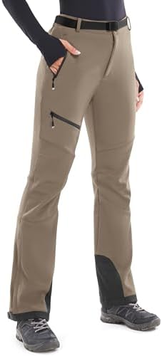 Heathyoga Snow Ski Pants Women Waterproof Softshell Insulated Fleece Lined Snowboard Pants Hiking Pants for Winter Outdoor