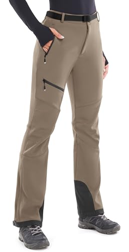 Heathyoga Snow Ski Pants Women Waterproof Softshell Insulated Fleece Lined Snowboard Pants Hiking Pants for Winter Outdoor