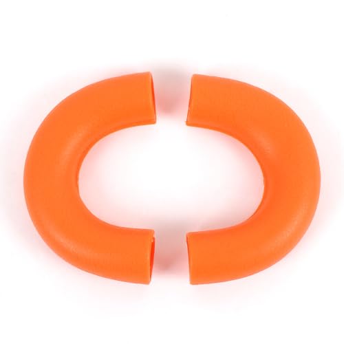 Rear Tow Hook Covers Compatible with Ford Ranger 2023 2024 2025 Accessories, Rubber Rear Bumper Tow Hook Protector Cover, 2Pcs (Orange)