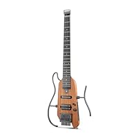 【Travel-Friendly Companion】 Designed for the musician on the move, Donner travel electric guitar boasts a lightweight, headless design, weighing in at only 4.4 pounds and featuring a compact size that is just half of a traditional electric guitar. 【E...
