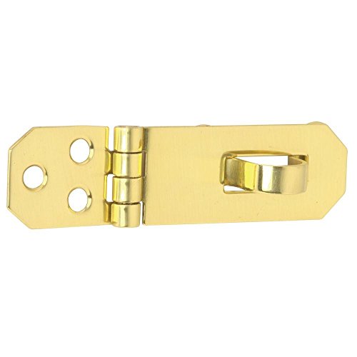 Image of Schlage C9120B3 Decorative Hasp, 3 /4 in Shackle, 2-3 /4 in L, Bright Brass