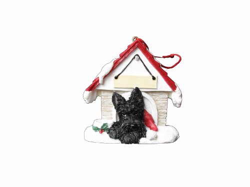 Scottie Ornament A Great Gift For Scottie Owners Hand Painted and Easily Personalized "Doghouse Ornament" With Magnetic Back