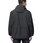 Mens Rain Jacket Raincoat Windbreaker Running Waterproof Lightweight Packable with Hood Travel Hiking Cycling - Image 2