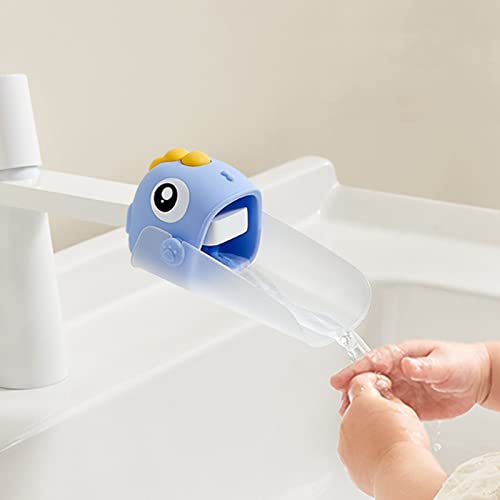 Image of Garosa Faucet Extender for Toddlers Cartoon Faucet Extender for Kids Hand Washing Kids Hand Wash Helper for Bathroom Kitchen Bathtub Sink(Blue)