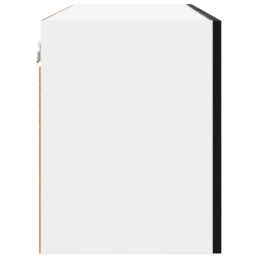 vidaXL Armoire Suspendue Chêne Noir 80 x 31 x 40 cm Bois d'ingénierie, Armoire de Cuisine Moderne, Design rectangulaire, Grand Espace de Rangement, matériaux résistants, Style Contemporain