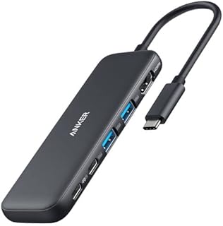 Anker 332 USB-C Hub (5-in-1) with 4K HDMI Display, 5Gbps USB-C Data Port and 2 5Gbps USB-A Data Ports and for MacBook Pro, MacBook Air, Dell XPS, Lenovo Thinkpad, HP Laptops and More