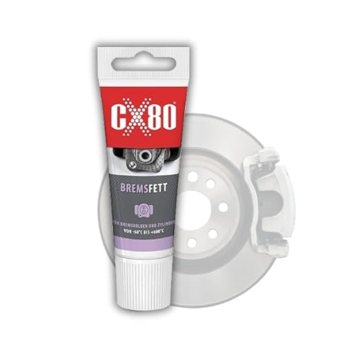 CX80 Grasa especial para pistones de freno, guías y cilindros - Compatible con DOT 3, 4, 5.1 - Anticorrosión de -60 °C a +260 °C - Tubo de 40 g