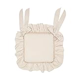 Con el mismo tejido se fabrican 4 cordones de tamaño importante que serán perfectos para la creación de lazos decorativos para la silla.