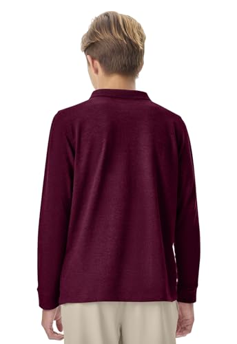 Image of Classroom School Uniforms Big Kid Long Sleeve Pique Polo CR835Y