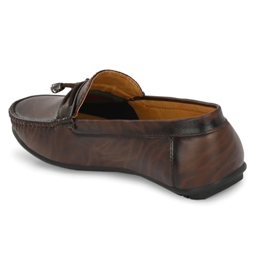 Image of Karaddi Men's Loafer Shoes Tan Brown Black Shoe for Men Casual