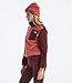 THE NORTH FACE Women's Yumiori Quarter Zip Jacket | Lightweight Fleece Coat with Embroidered Logo, Secure Zip Chest Pocket, Mars Dust/Sumac/Solar Flare, Large
