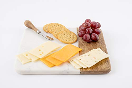 Mud Pie Marble And Wood Serving Board And Spreader, White #TOP4