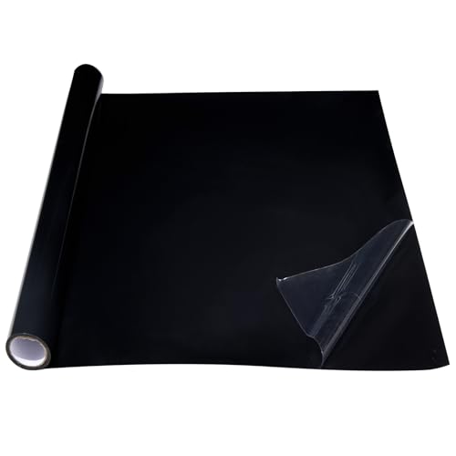 COCODE Schwarzer Aquarium-Hintergrund, statisch haftend, 199,9 x 60,9 cm, Selbstklebender Hintergrund für Aquarien, Vinyl-Hintergrund, Aquarium-Aufkleber,...