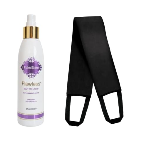 Fake Bake Flawless Self-Tanning Liquid with Body Mate Self-Tanning Applicator Cover