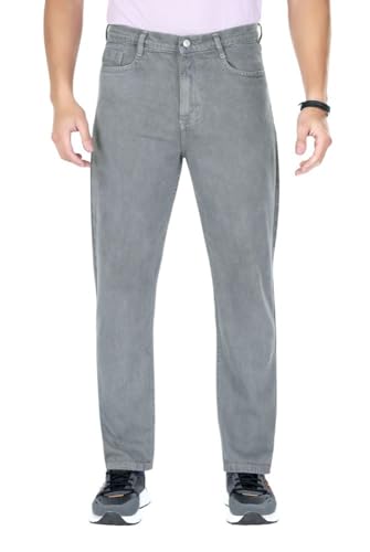 Image of Men's Straight Fit Stylish Non Stretch Mid Rise Pure Cotton Crafted with Premium Fabric Relaxed Jeans Available in Variety of Colour