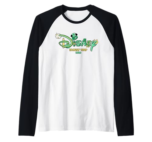 Disney St. Patrick's Day Family Trip 2026 Matching Vacation Maglia con Maniche Raglan