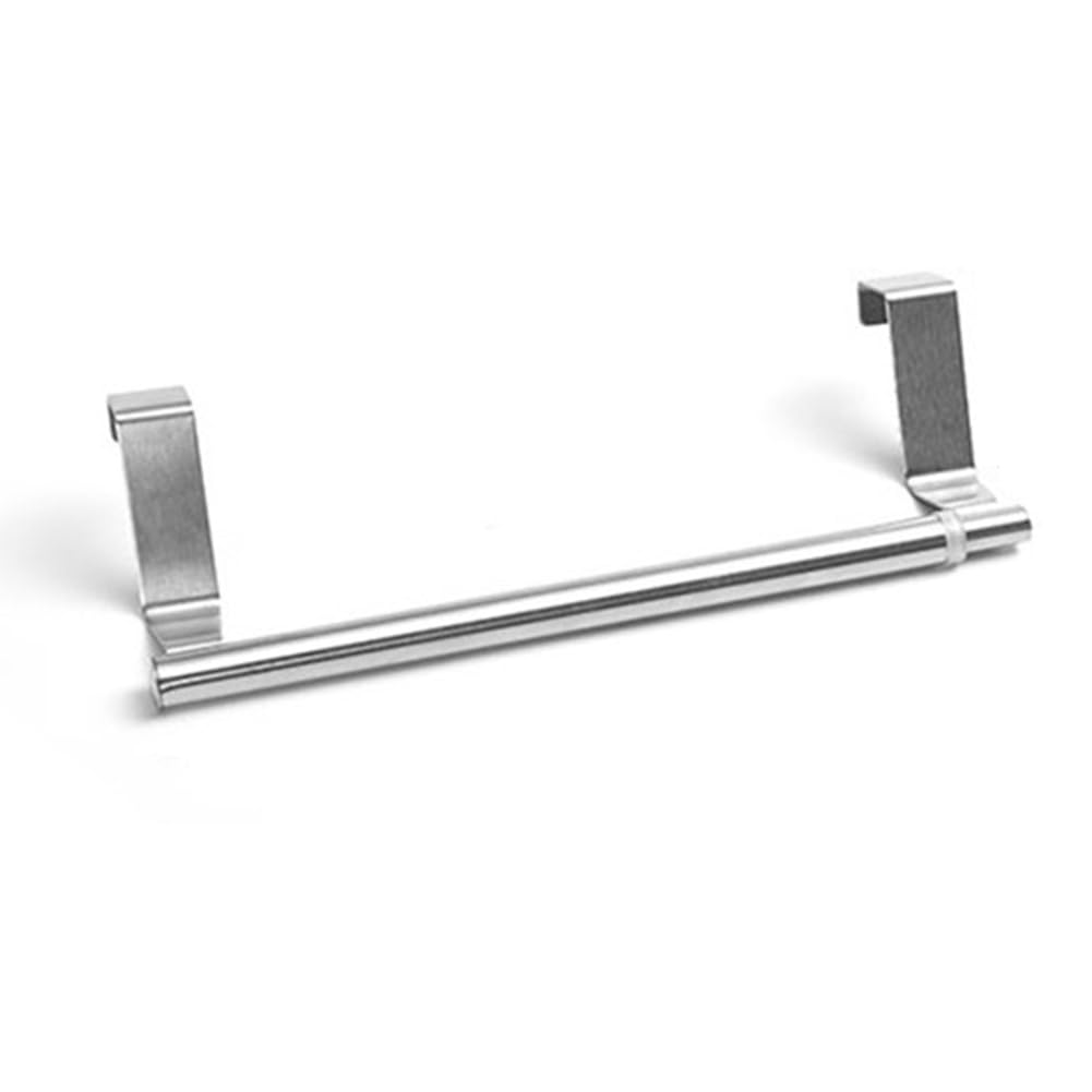 IJSDNVJNDX Telescopic Stainless Steel Towel Rack Punching-Free Towel Single-Pole Rack Door Frame Pendant Rack