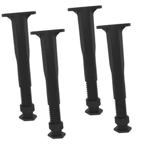 Patas regulables para muebles patas de soporte ajustables para cama sofa armario negro 2