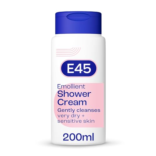E45 Shower Cream for Dry Sensitive and Itchy Skin - Moisturising Body Wash for Men and Women - Helps Maintain Skin pH - Suitable for Eczema and Dermatologically Tested - 200 ml