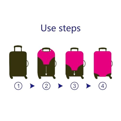 Luggage Covers Fashion Travel Protective Cover Solid Color Suitable For 18-28 Inch Suitcases(Pink,Small)3