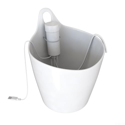 FACULX Bomba de drenaje de aire acondicionado, bomba de agua externa de motor silencioso para unidades de CA domésticas, 1 bomba de agua, 1 cubo, 1 tubo, 1 brida de cable (3 metros)