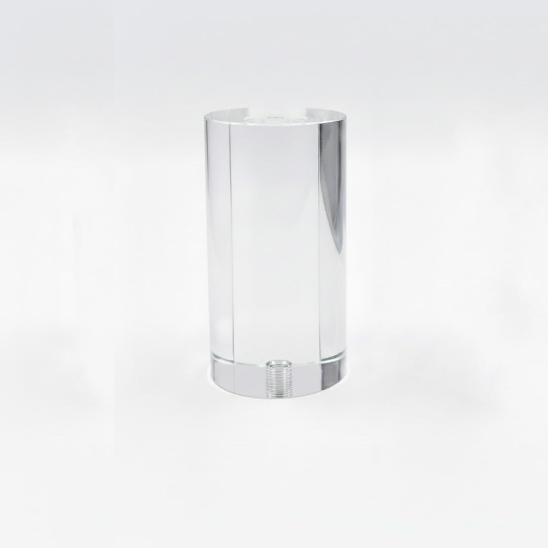 Royal Designs, Inc. F-5036L-1 Clear Lucite Lamp Finial, 1 x 2 inch, Tall Cylinder