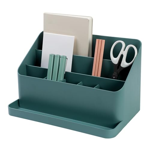 BLUE GINKGO Desk Organizer &ndash; Korean-Made Office Storage for Pens, Notes, Mail, and Supplies...