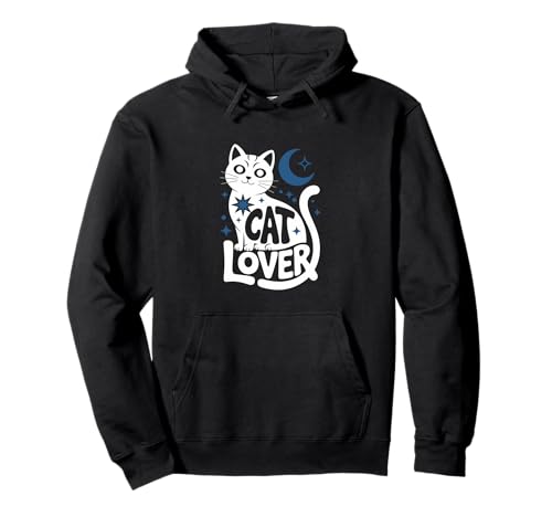Cute Cat Lover Pet Design Kitty Moon Light Stars �p�[�J�[
