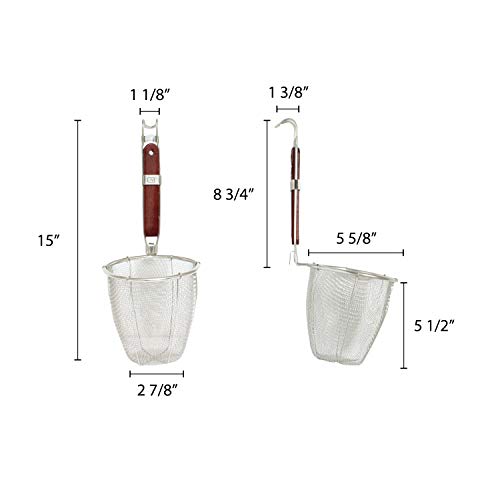 Thunder Group Noodle Skimmer with Flat Wood Handle