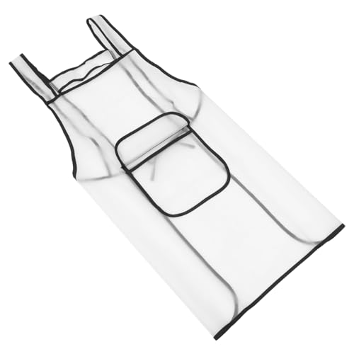 MOTHNUR Delantal Transparente Antiaceite Tpu con para Adultos Resistente y Fácil de Limpiar Mandil Cocina Reutilizable para Hogar y Catering