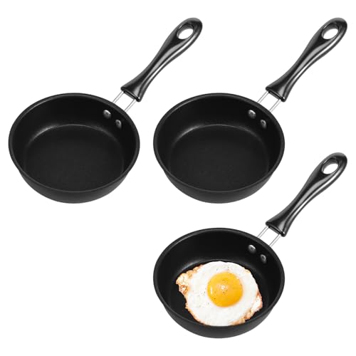 Lista de Sarten Serafin los mejores 5. 45 3 Piezas Sarten Pequeño para Huevos, 12cm Sarten Pequeño Antiadherente, Ideal para Cocina Individual, Huevos Revueltos y Postres, Compatible con Inducción y Horno
