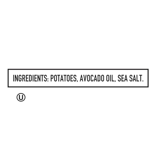 Boulder Canyon Classic Sea Salt Flavored Potato Chips, Made With Avocado Oil, Canyon Cut, Gluten Free, 5.25 Ounces (Pack Of 12)