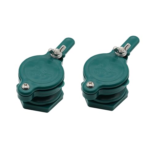 2Pcs Honey Gate Valve for Extractor Durable Nylon Honey Extractor Tap Bee Hive Honey Harvesting Equipment for 5 Gallon Bucket (Green)