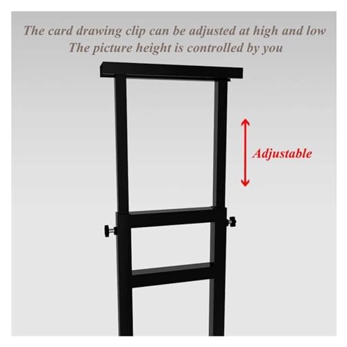 Porte-affiche inclinable noir avec son support réglable de 127 à 150 cm - 8