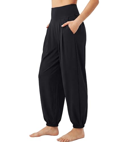 Neteson Pantalones de Yoga Mujer Comodos Pantalones de Chándal Mujer Harem Cintura Alta para Sports Danza Pilates Danza Pijama Casual