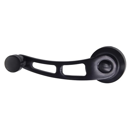 Image of 1 Pair Black Window Crank Handle Chrome Billet Aluminum 4 1 /4 Window Crank Handle Fits for Hot Rod Chevy Ford Chrysler