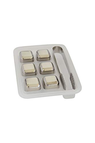 Brewzilla Edelstahl Eiswürfel - 6 Stück mit Zange im Set