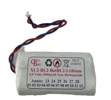 Pile Alarme BL2 BATBL2 6V 2Ah LiMnO2 compatible batterie de rechange pour détecteur