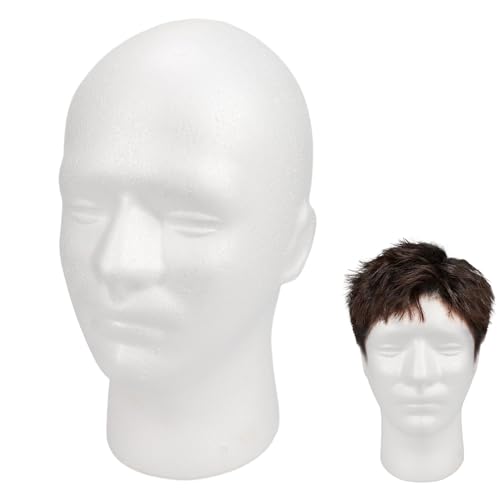 Cabeza De Maniquí Para Pelucas - Generisch Cabeza De Espuma De Poliestireno Hombre, Cabezas De Peluca Portátil Para Gorras Para Fabricación De Sombreros Uso En Salón Estilo De Cabello Postizos Secado
