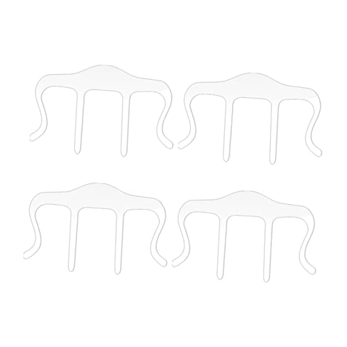 BESTonZON 4pcs Transparent Page Clips Easy to Use Recipe Magazine and Music Book Holders Lightweight and Portable for Organizing Papers and Documents