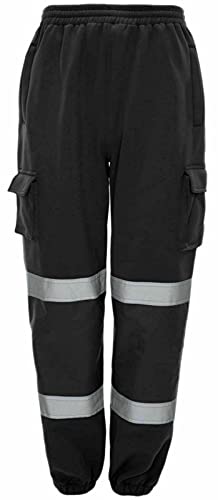 Pantalon de jogging réfléchissant homme à taille élastique haute visibilité pour la course
