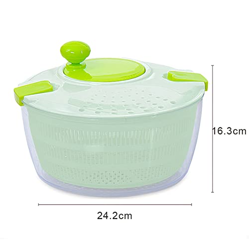Smile Mom D650 Escorredor de Salada Secador de Alface Manual Manivela Tampa com Trava para Salada de
