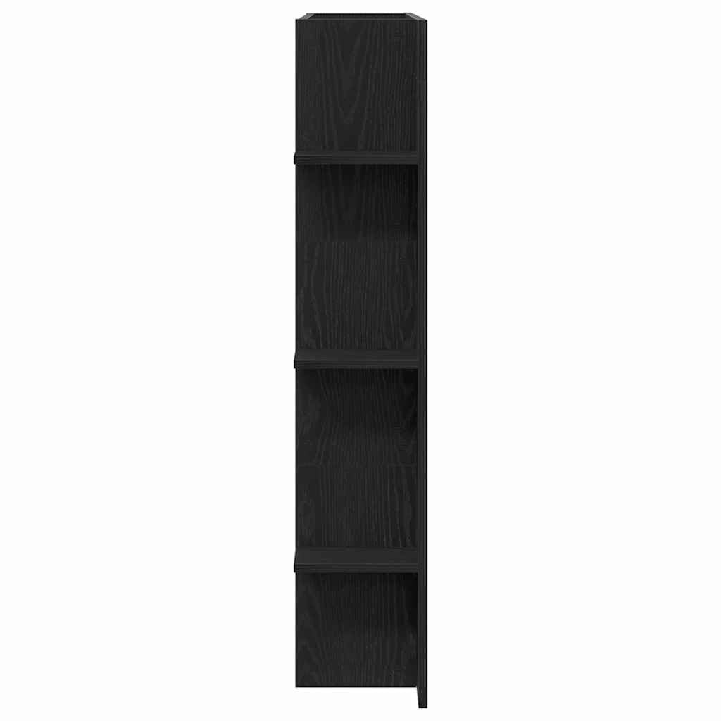 Mueble de TV montado en la pared con aspecto de roble negro, 152 x 22 x 113 cm, mueble bajo flotante, de madera, moderno mueble de TV colgante con estante para salón