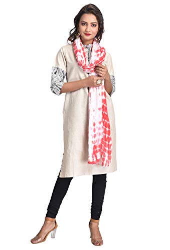 Image of Women's Pure Cotton Traditional Authentic Shibori Tie Dye Dupatta Chunni