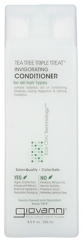 Giovanni Invigorating Tea Tree Conditioner - Triple Treat Cleansing, Moisturizing, and Refreshing Formula, 8.5 Ounce (Pack of 1)
